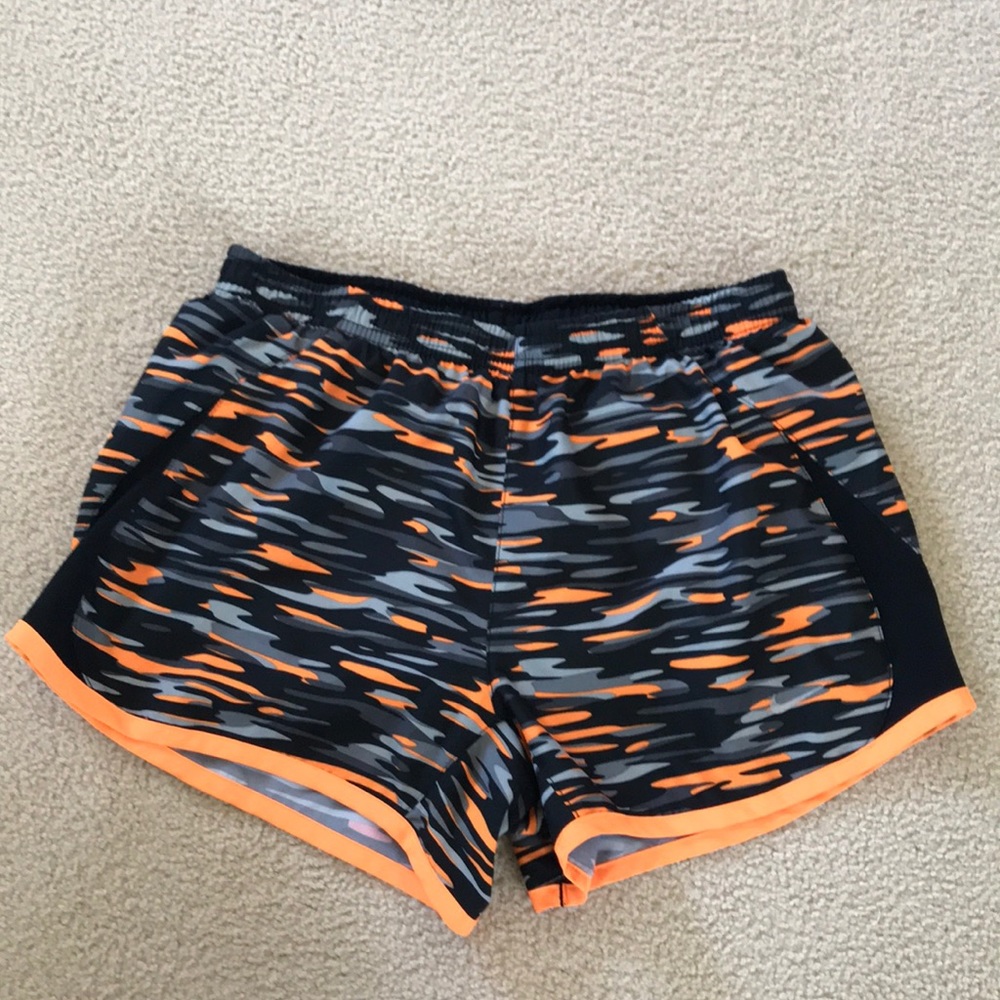 Black and Orange Nike Athletic Shorts